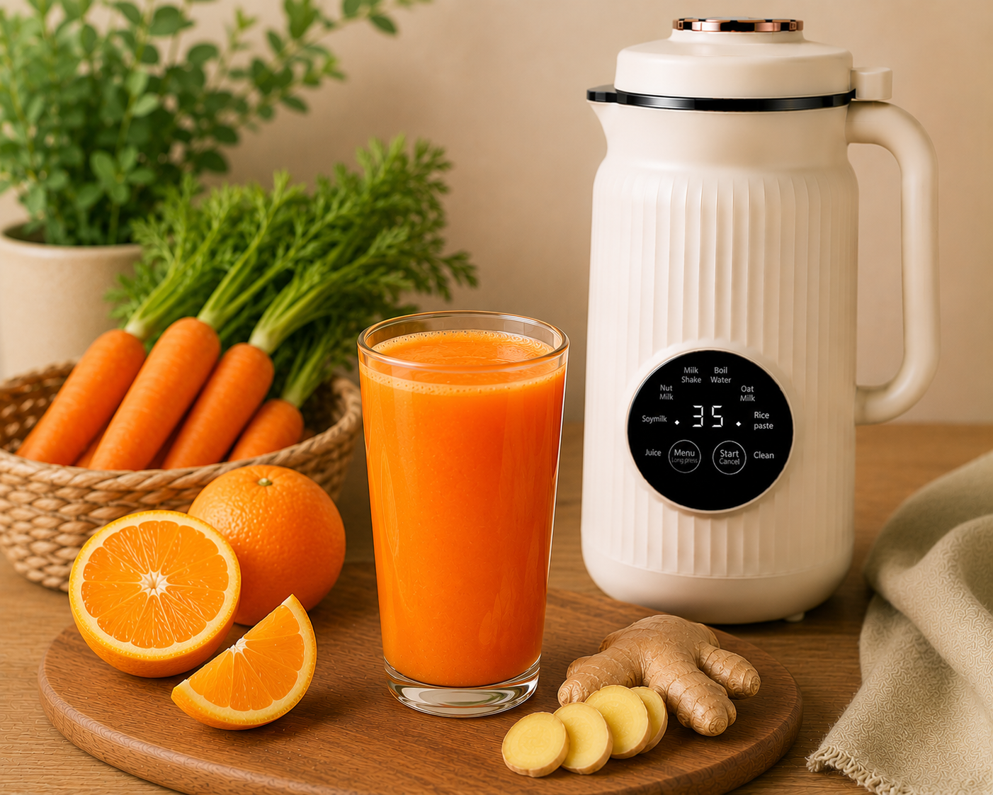 Carrot Orange Ginger Juice Recipe